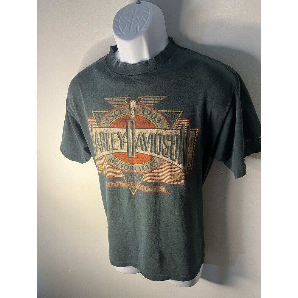 Vintage Harley Davidson 3D Emblem Size Medium 1991 Single Stitch Shirt RARE